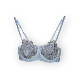 Victorias Secret Dream Angels Push-Up Unlined Lace Rhinestone Bra Misty Jade 36C